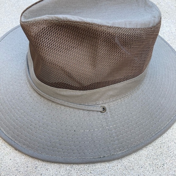 Men's NWT DPC Green Solarweave Mesh Hat XL String Safari UPF50 Beach Hiking Sun - Picture 3 of 12